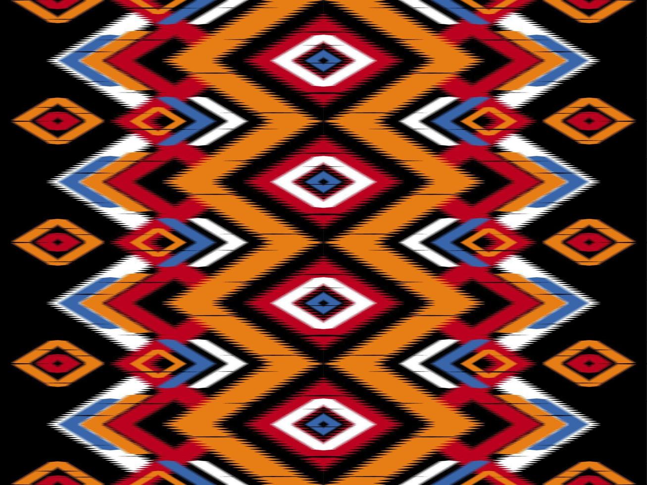 patrón oriental étnico geométrico. ikat rayado tradicional. diseño para fondo, alfombra, papel tapiz, ropa, envoltura, batik, tela, ilustración vectorial. Estilo de bordado. vector