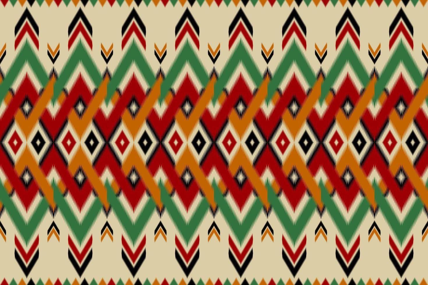 estilo nativo ikat oriental. patrón étnico geométrico tradicional. diseño para fondo, ilustración, textura, tela, batik, ropa, envoltura, papel tapiz, alfombra, bordado vector
