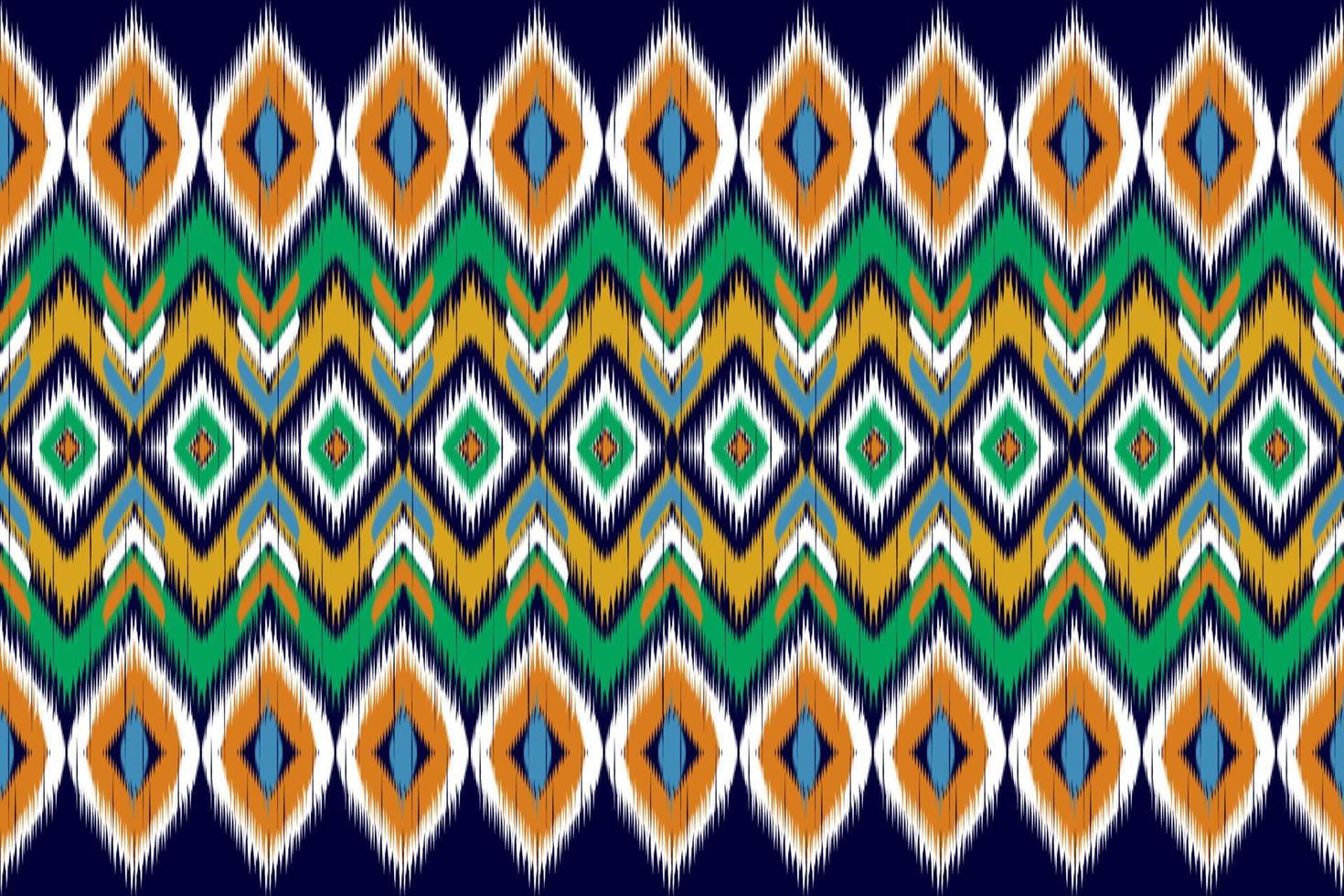 estilo nativo ikat. patrón geométrico étnico sin fisuras tradicional. rayas tribales orientales. diseño para fondo, ilustración, tela, batik, ropa, envoltura, papel tapiz, alfombra, bordado vector