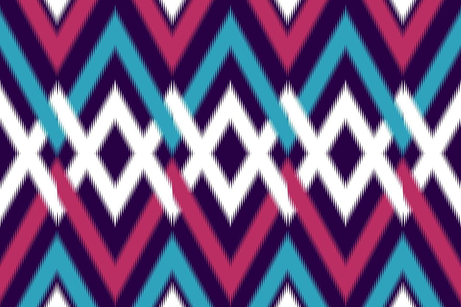 Colorful ikat ethnic seamless pattern traditional. Design for background,illustration,texture,fabric,batik,clothing,wrapping,wallpaper,carpet,embroidery vector