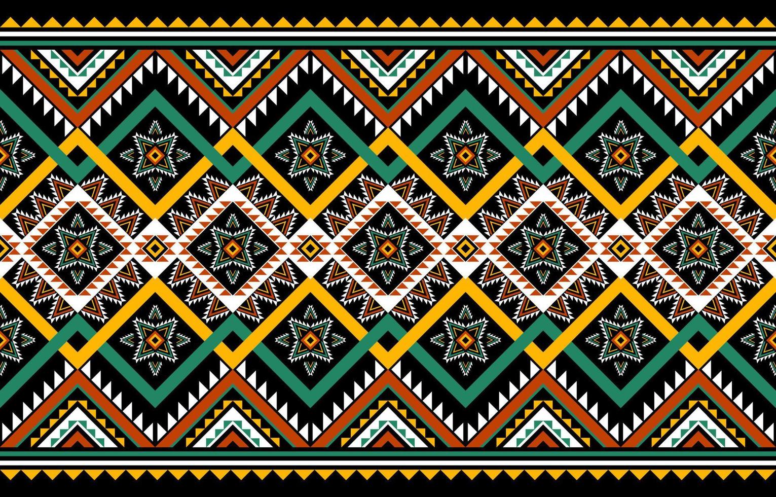 Geometric ethnic seamless pattern flower color oriental. Native style. Design for background,texture,fabric,batik,clothing,wrapping,wallpaper,carpet,tile,embroidery vector