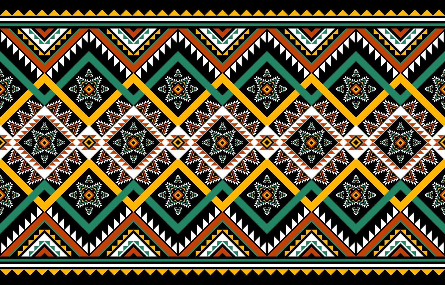 Geometric ethnic seamless pattern flower color oriental. Native style. Design for background,texture,fabric,batik,clothing,wrapping,wallpaper,carpet,tile,embroidery vector