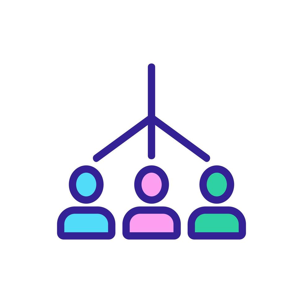 the audience reformerd the icon vector. Isolated contour symbol illustration vector