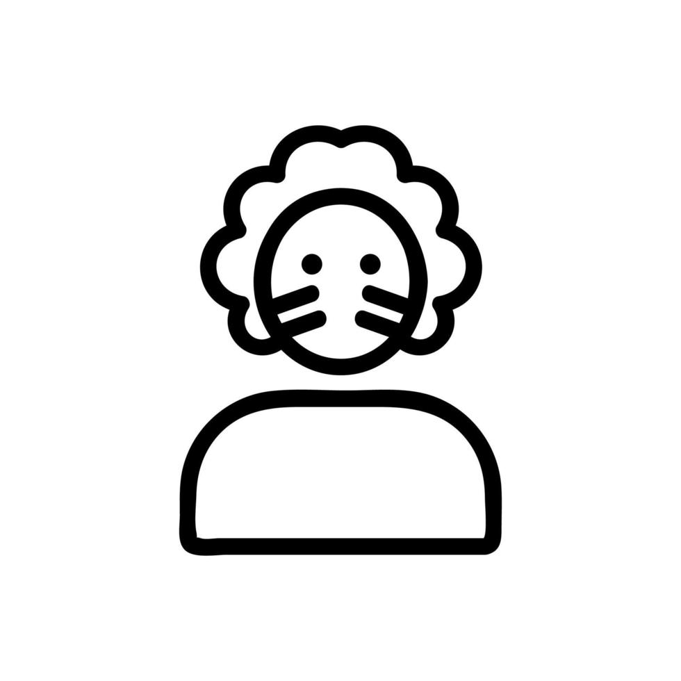 Hunter icon vector. Isolated contour symbol illustration vector