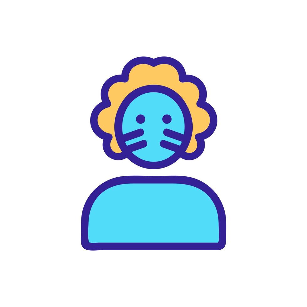 Hunter icon vector. Isolated contour symbol illustration vector