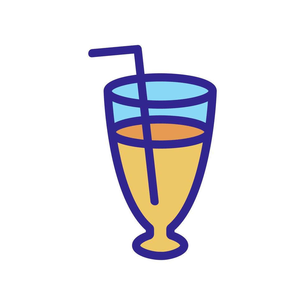 avocado cocktail icon vector outline illustration