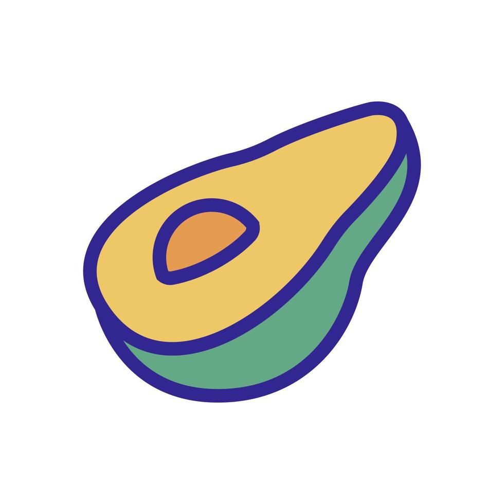 avocado ripe icon vector outline illustration