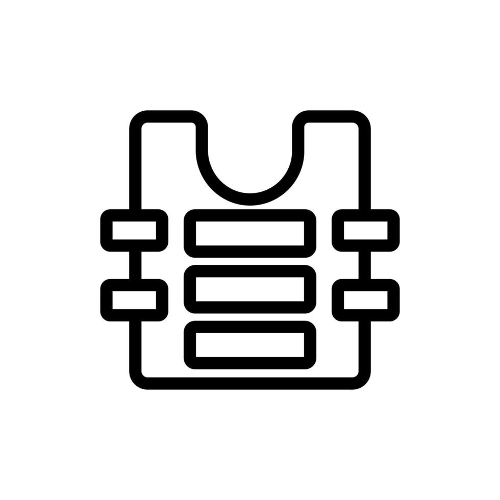 Army body armor icon vector. Isolated contour symbol illustration vector