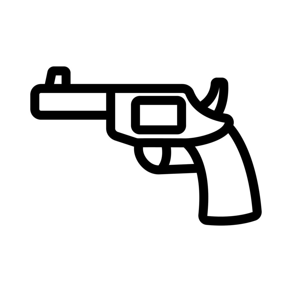 vector de icono de arma policial. ilustración de símbolo de contorno aislado