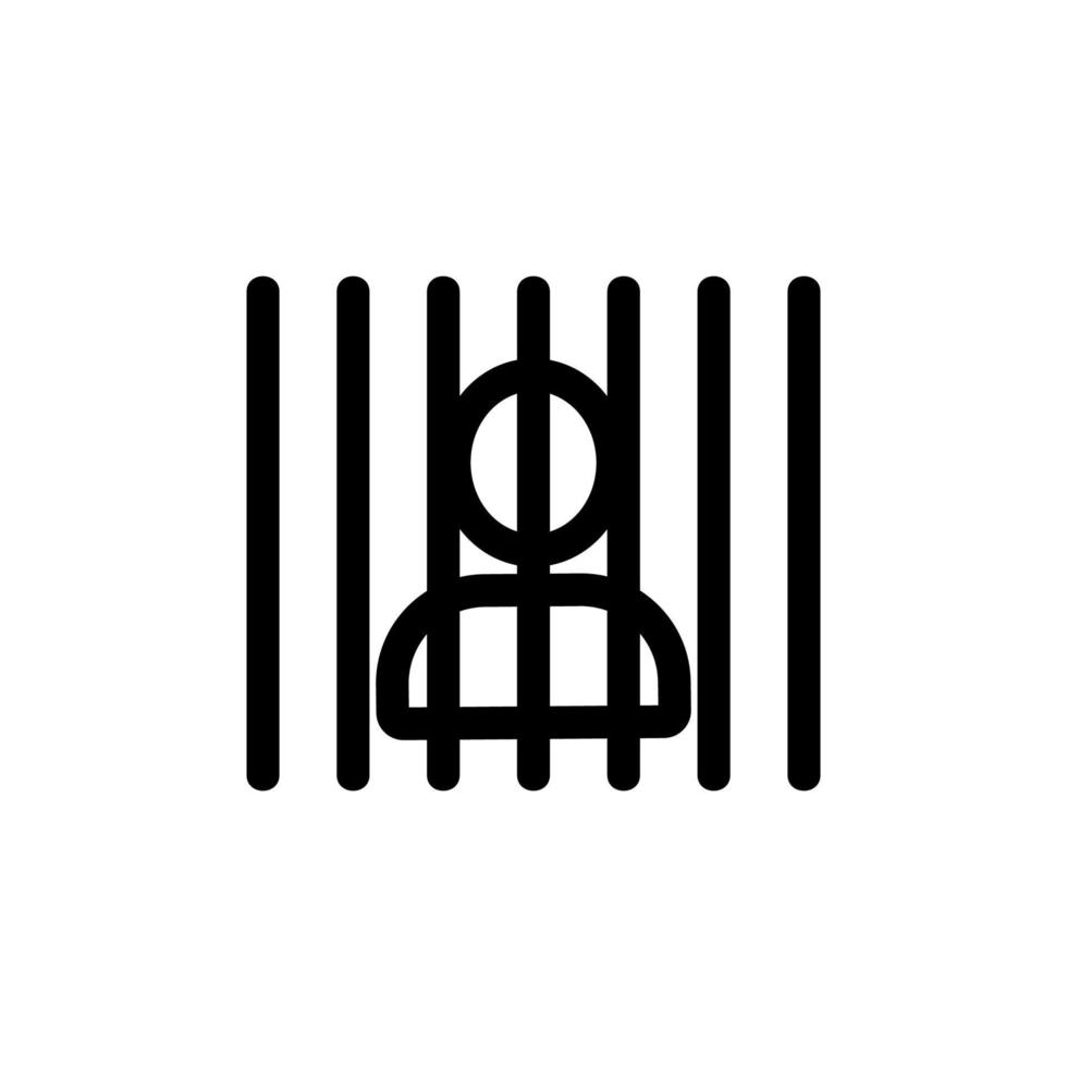 man in prison icon vector. Isolated contour symbol illustration vector