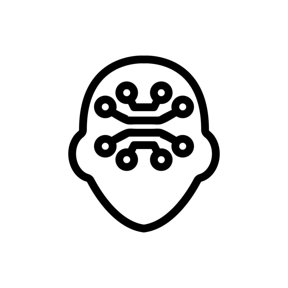 artificial intelligence icon vector. Isolated contour symbol illustration vector