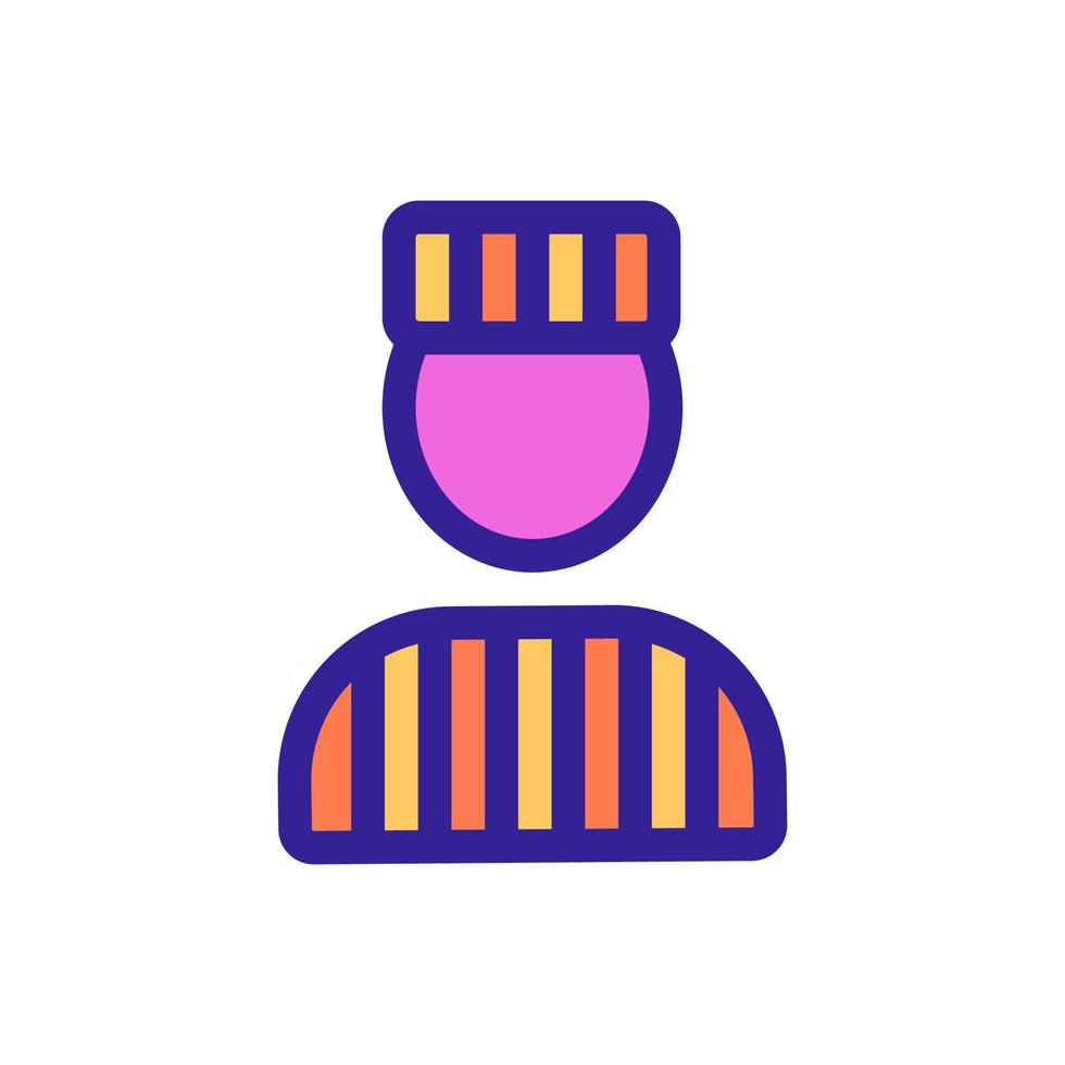 prison form icon vector. Isolated contour symbol illustration vector