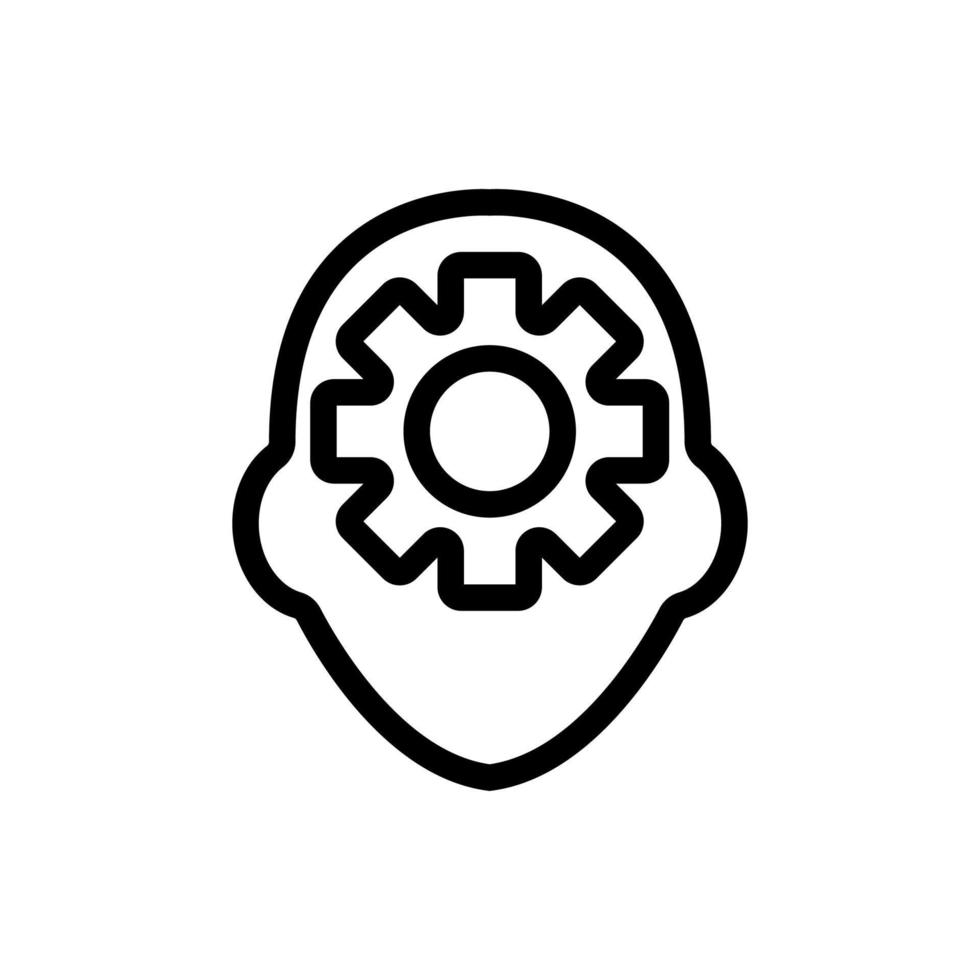 artificial intelligence icon vector. Isolated contour symbol illustration vector