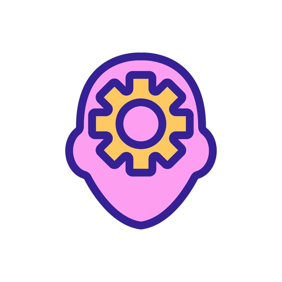 artificial intelligence icon vector. Isolated contour symbol illustration vector