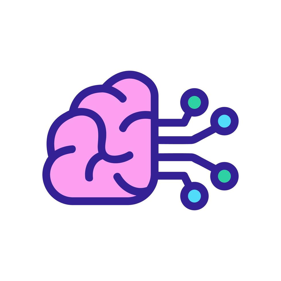 artificial intelligence icon vector. Isolated contour symbol illustration vector