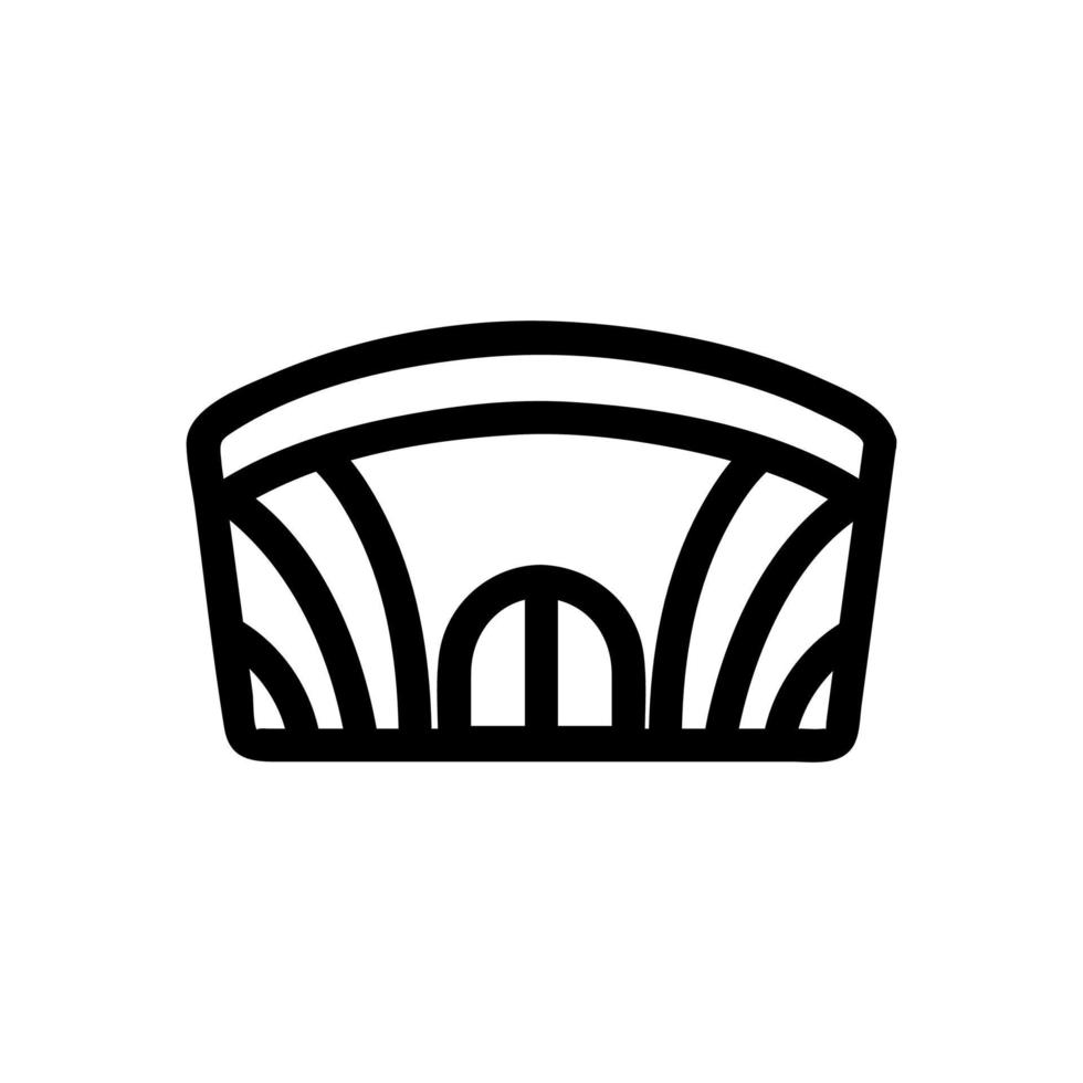 Stadium icon vector. Isolated contour symbol illustration vector