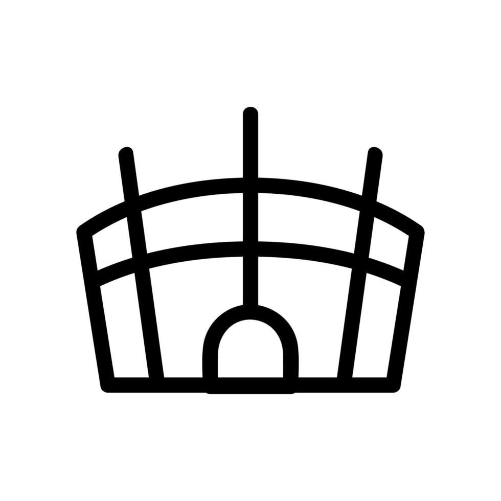 Stadium icon vector. Isolated contour symbol illustration vector