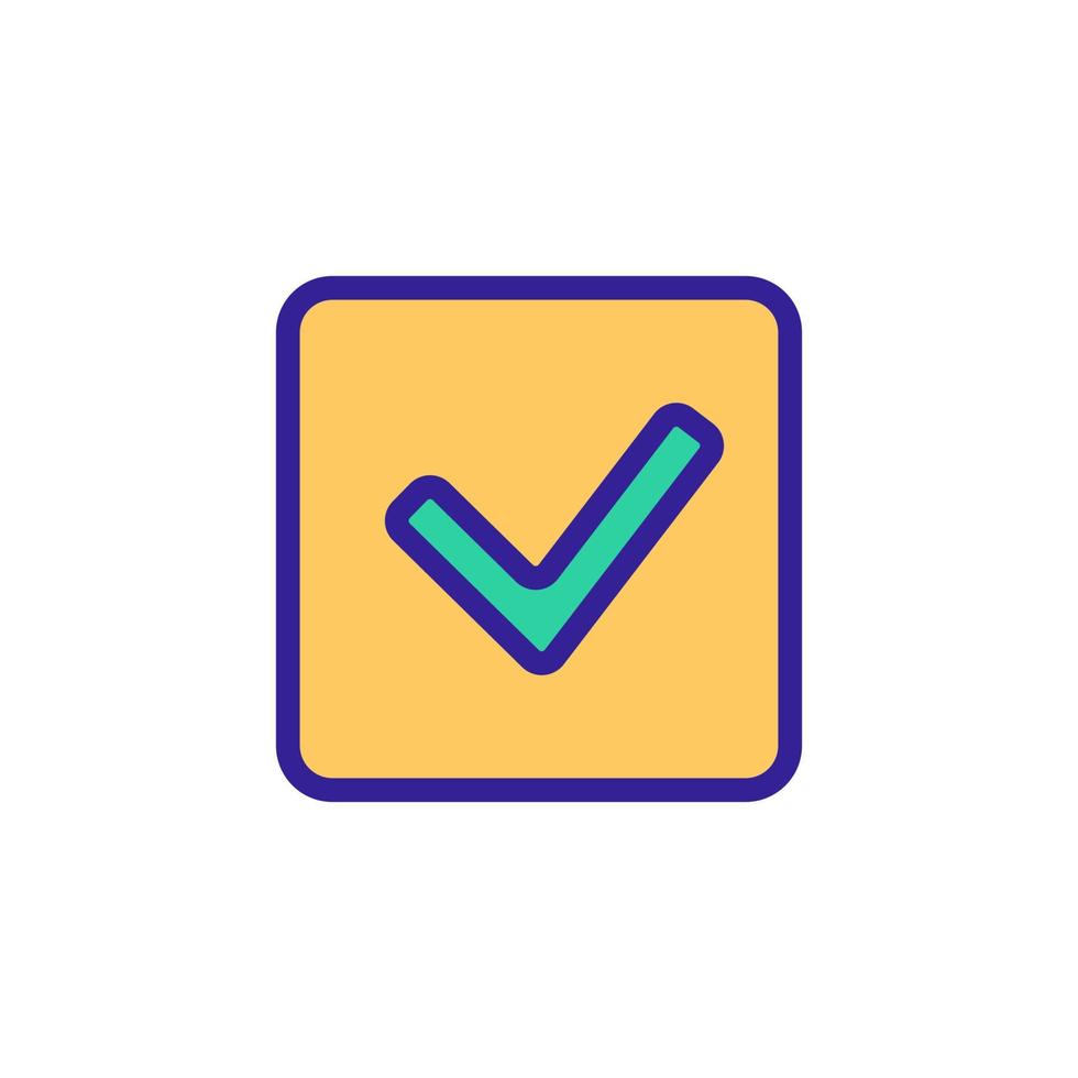 Approved vector icon. Isolated contour symbol illustration