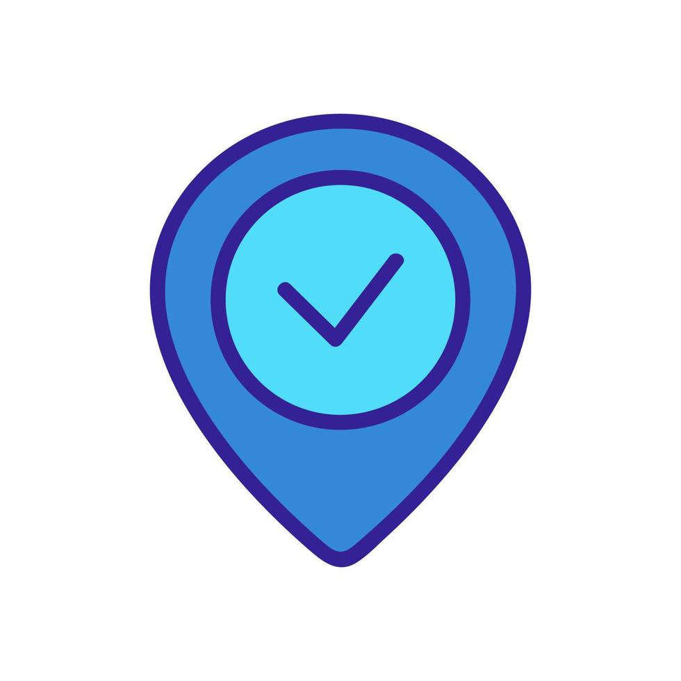 Approved vector icon. Isolated contour symbol illustration