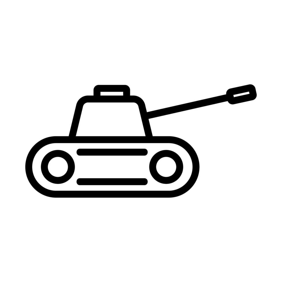 Army tank icon vector. Isolated contour symbol illustration vector