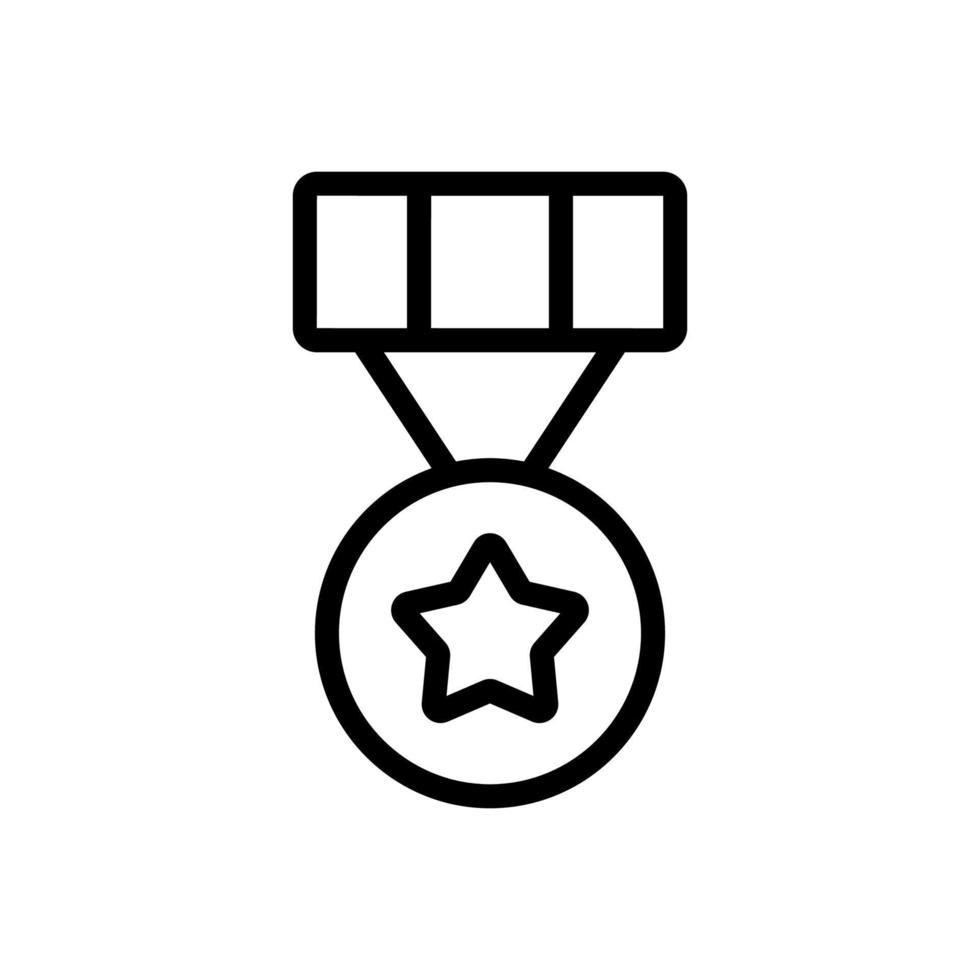 Army Medal Icon Vector. Isolated contour symbol illustration vector