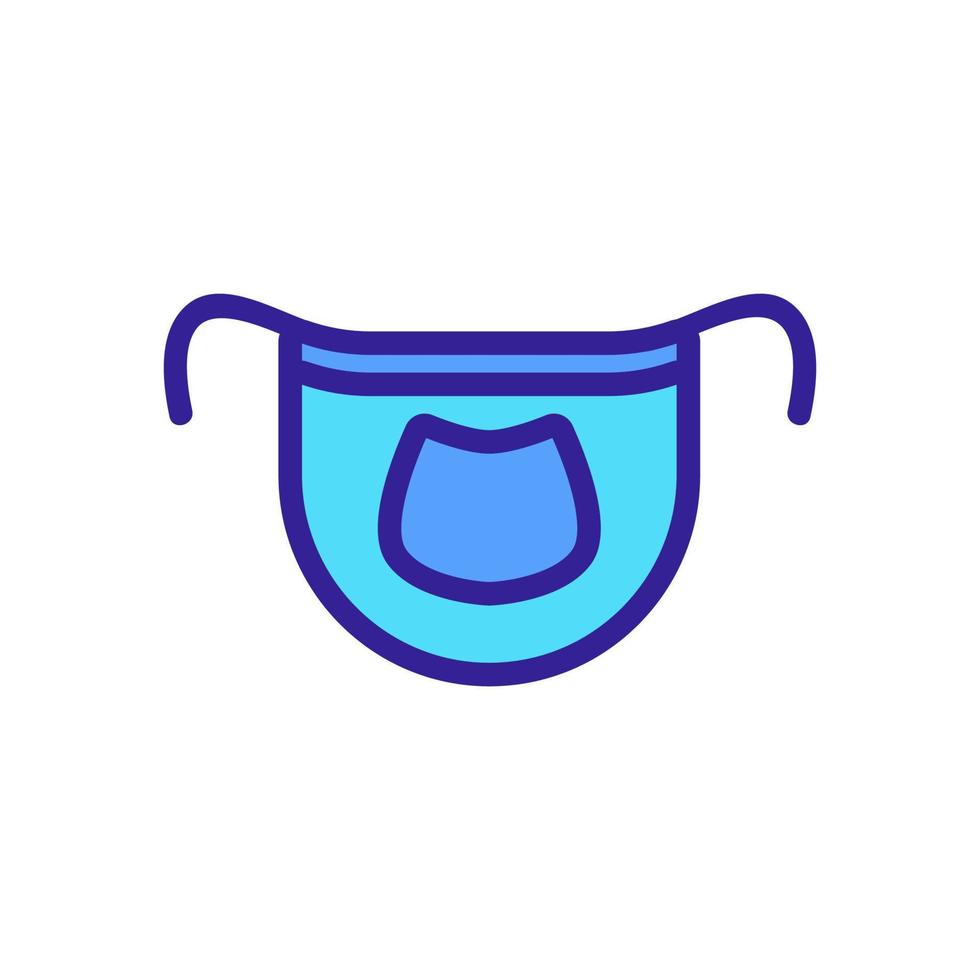 cutting apron with bib icon vector