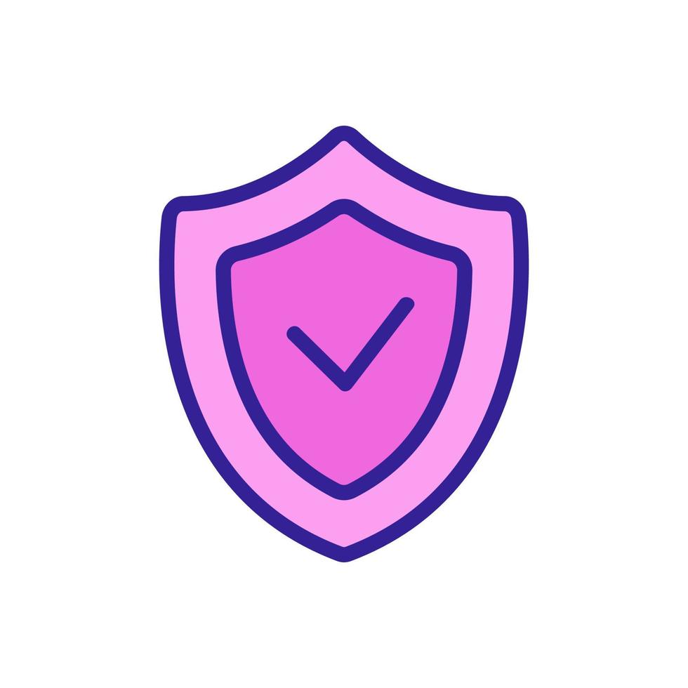 Approved vector icon. Isolated contour symbol illustration