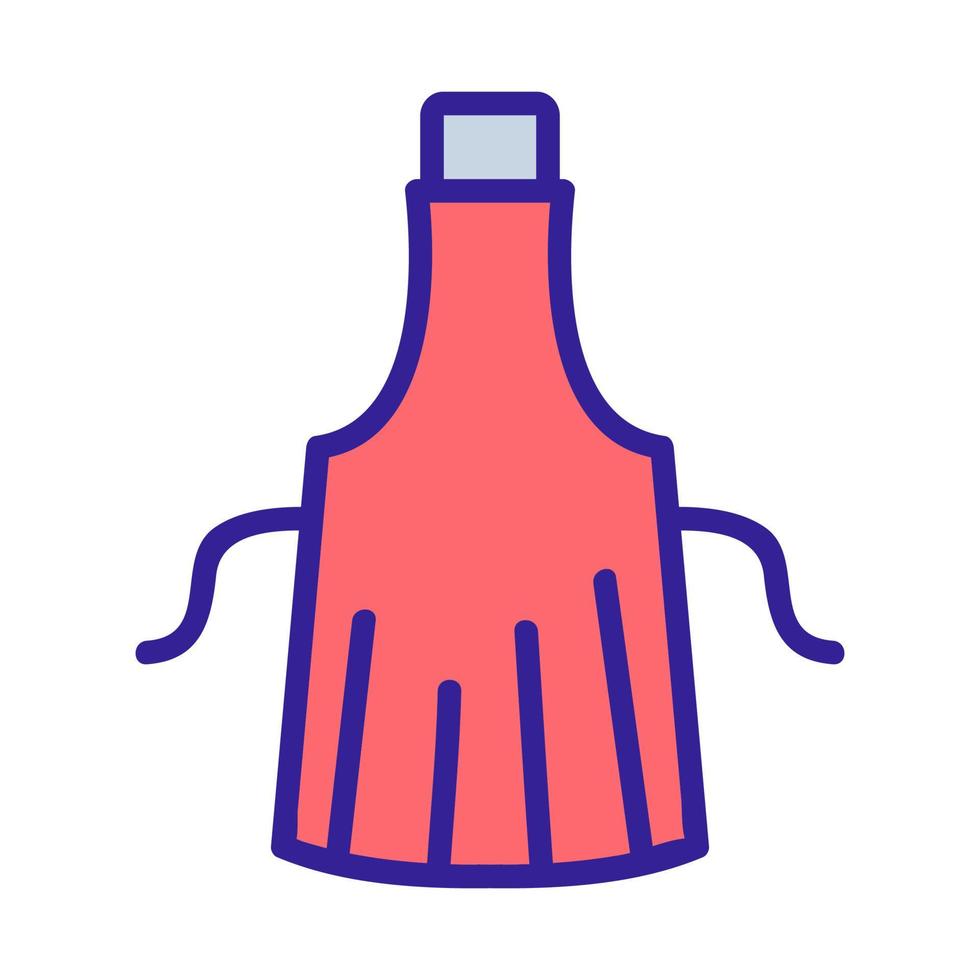 kitchen apron with two pockets icon vector outline illustration