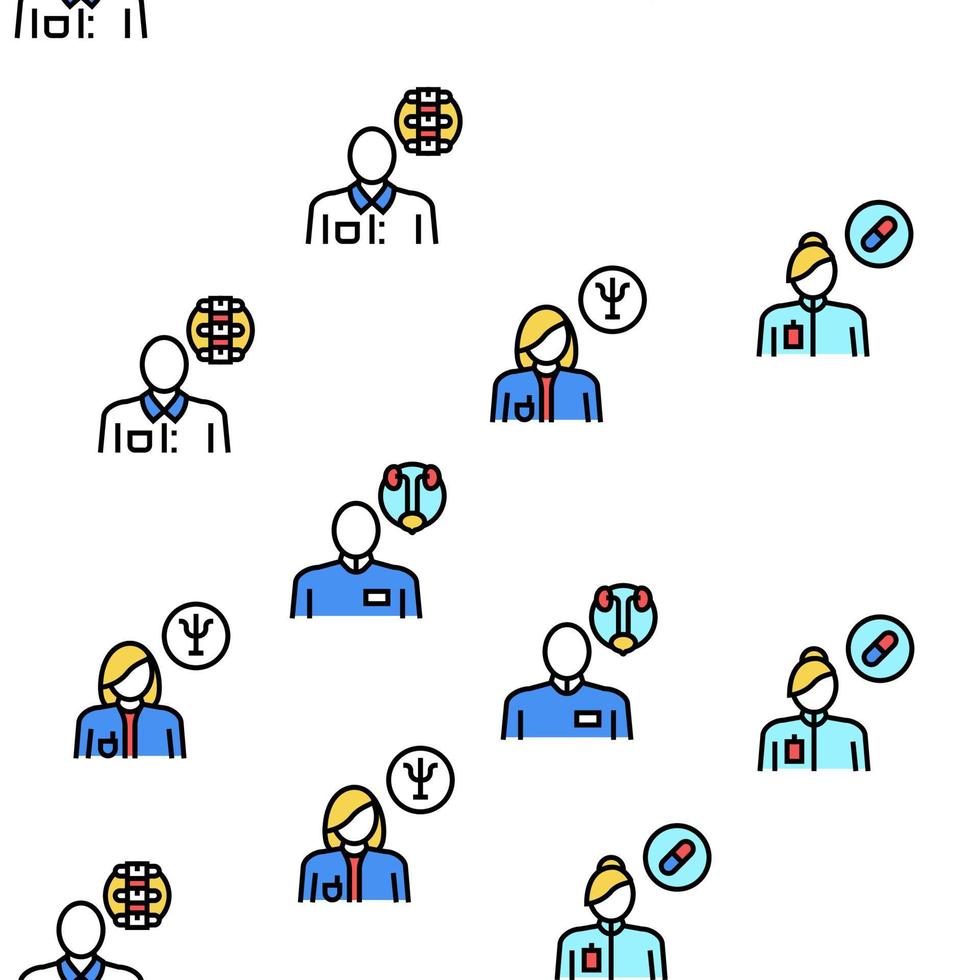 especialidad médica vector de patrones sin fisuras