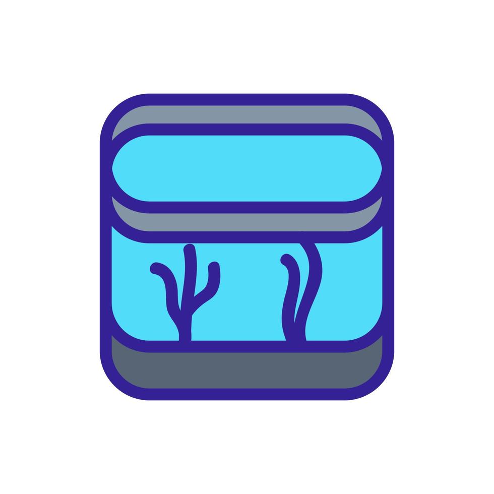 Aquarium icon vector. Isolated contour symbol illustration vector