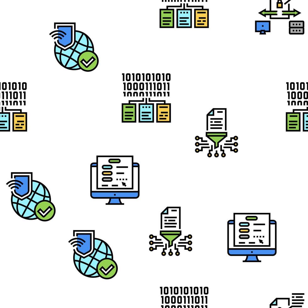 ssh, iconos de protocolo de transferencia de archivos sftp establecer vector