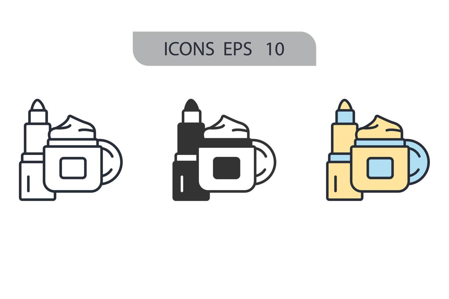 Cosmetics icons  symbol vector elements for infographic web