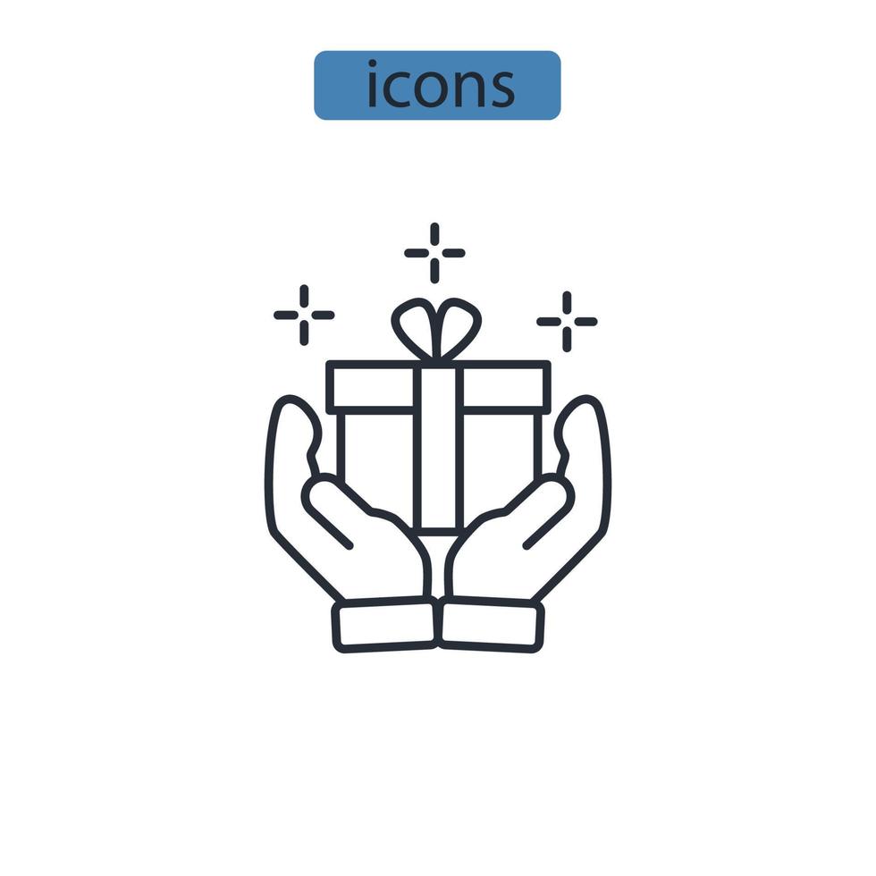 Gifts icons  symbol vector elements for infographic web