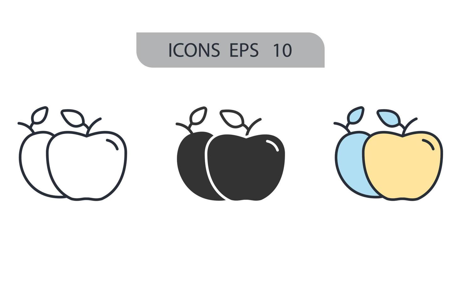 iconos de comestibles símbolo elementos vectoriales para web infográfico vector