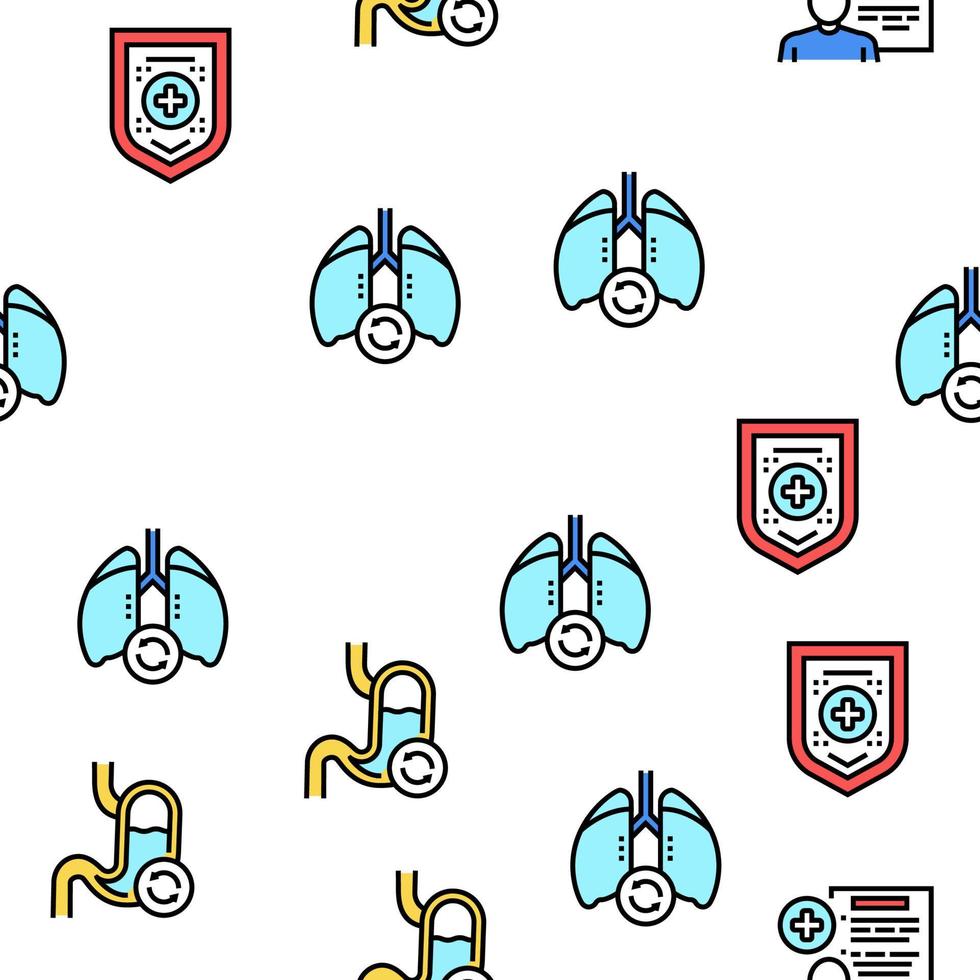 Organ Donation Medical Vector Seamless Pattern