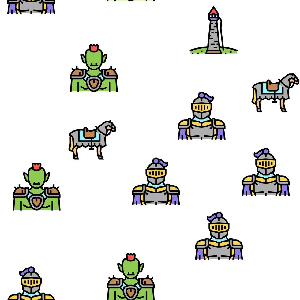 Fairy Tale Magical Story Book Vector Seamless Pattern