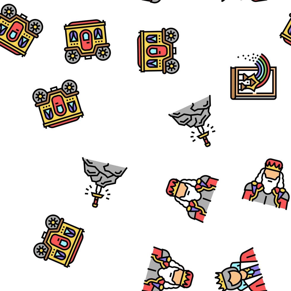 Fairy Tale Magical Story Book Vector Seamless Pattern