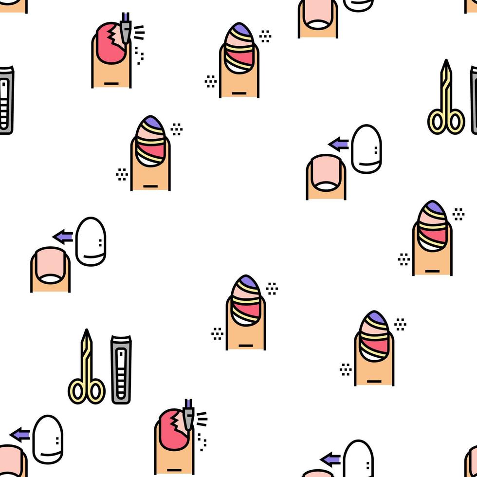 Manicure And Pedicure Vector Seamless Pattern