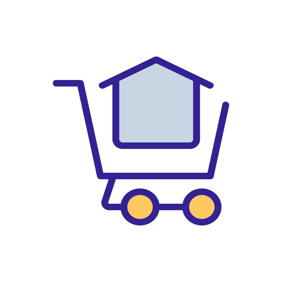 Selling a house icon vector. Isolated contour symbol illustration vector