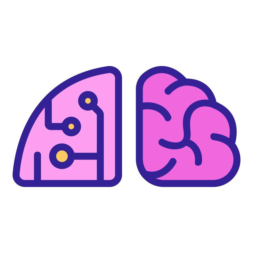 artificial intelligence icon vector. Isolated contour symbol illustration vector