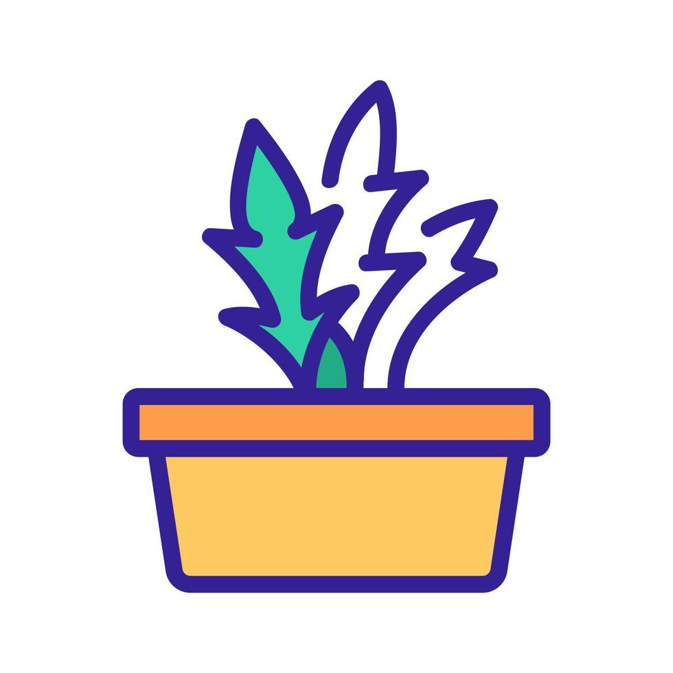 ilustración de contorno de vector de icono de rúcula cultivada en casa
