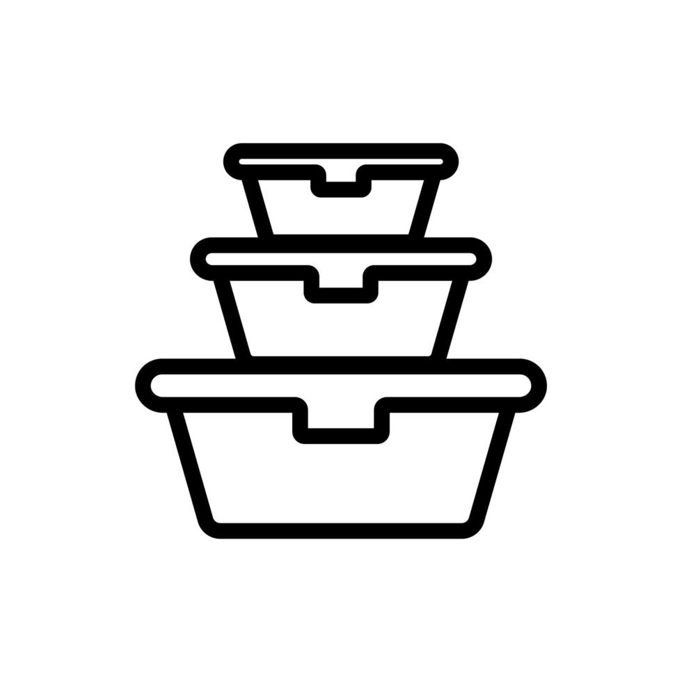 Lunchbox icon vector. Isolated contour symbol illustration vector
