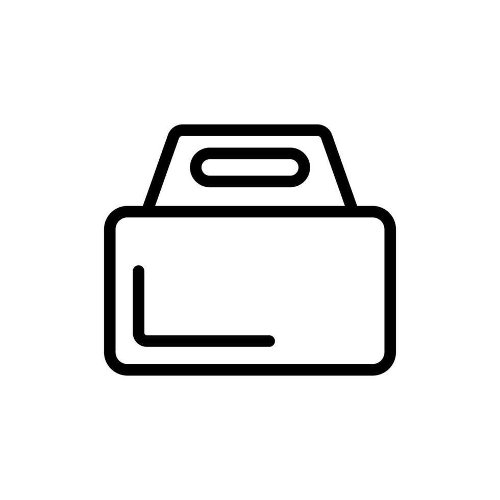 Lunchbox icon vector. Isolated contour symbol illustration vector