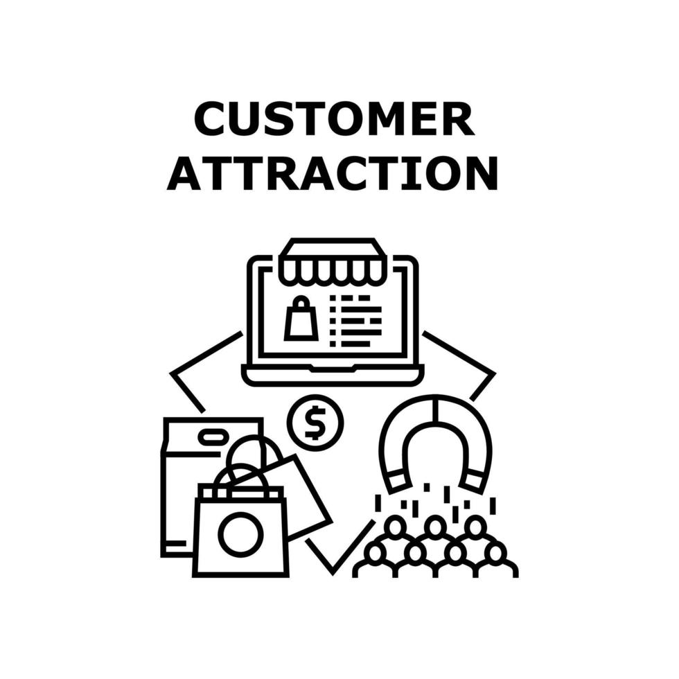 Customer Attraction Vector Concept Illustration