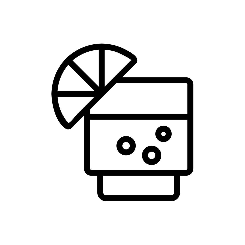 Lime cocktail icon vector. Isolated contour symbol illustration vector