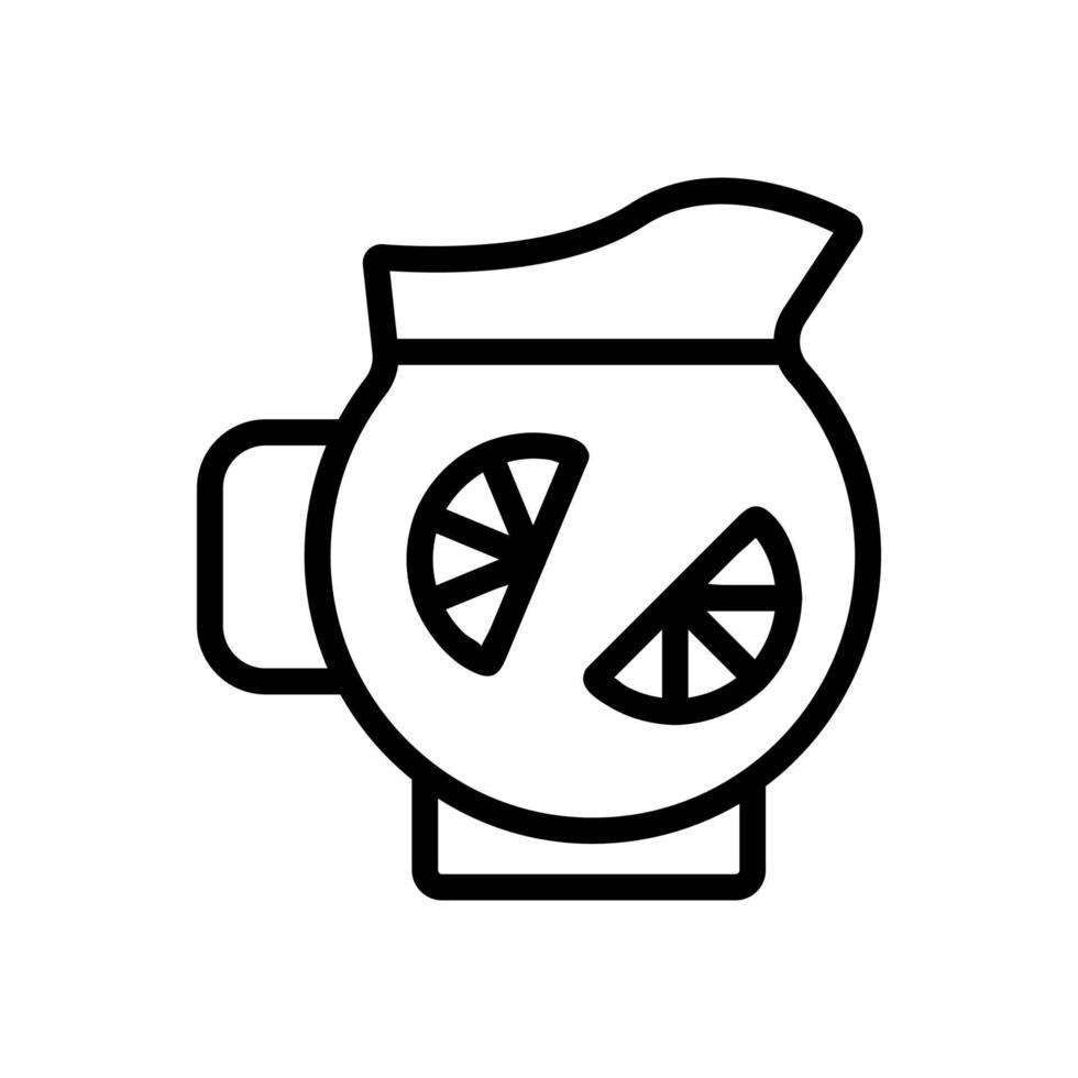 Lime cocktail icon vector. Isolated contour symbol illustration vector