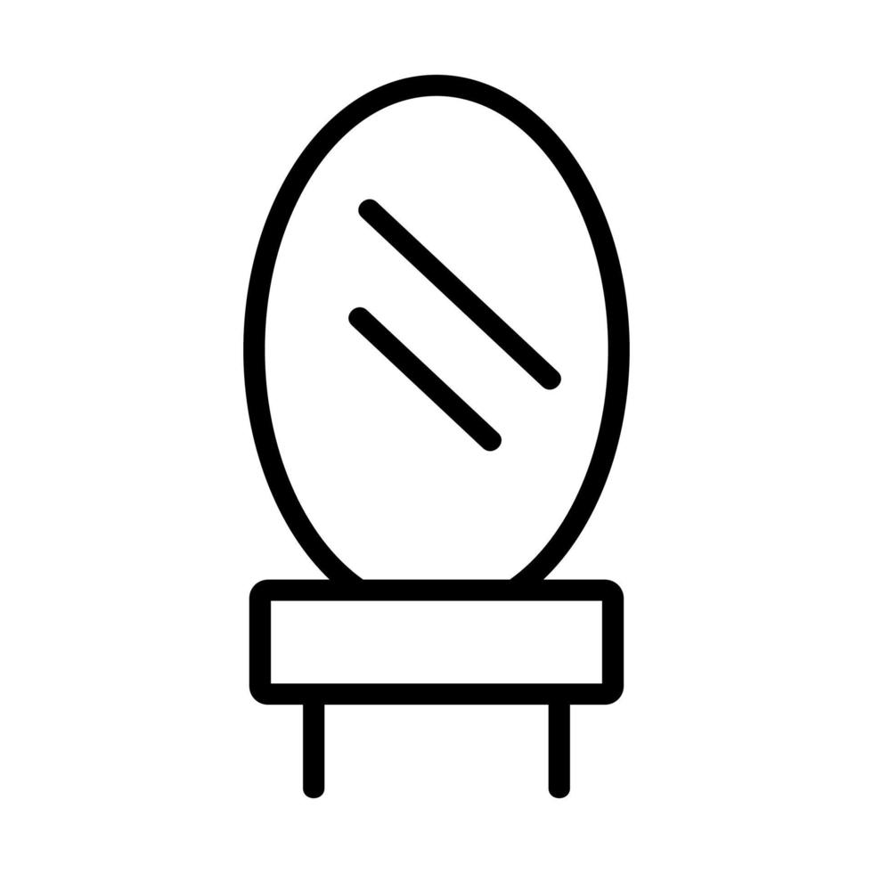 vector de icono de espejo. ilustración de símbolo de contorno aislado