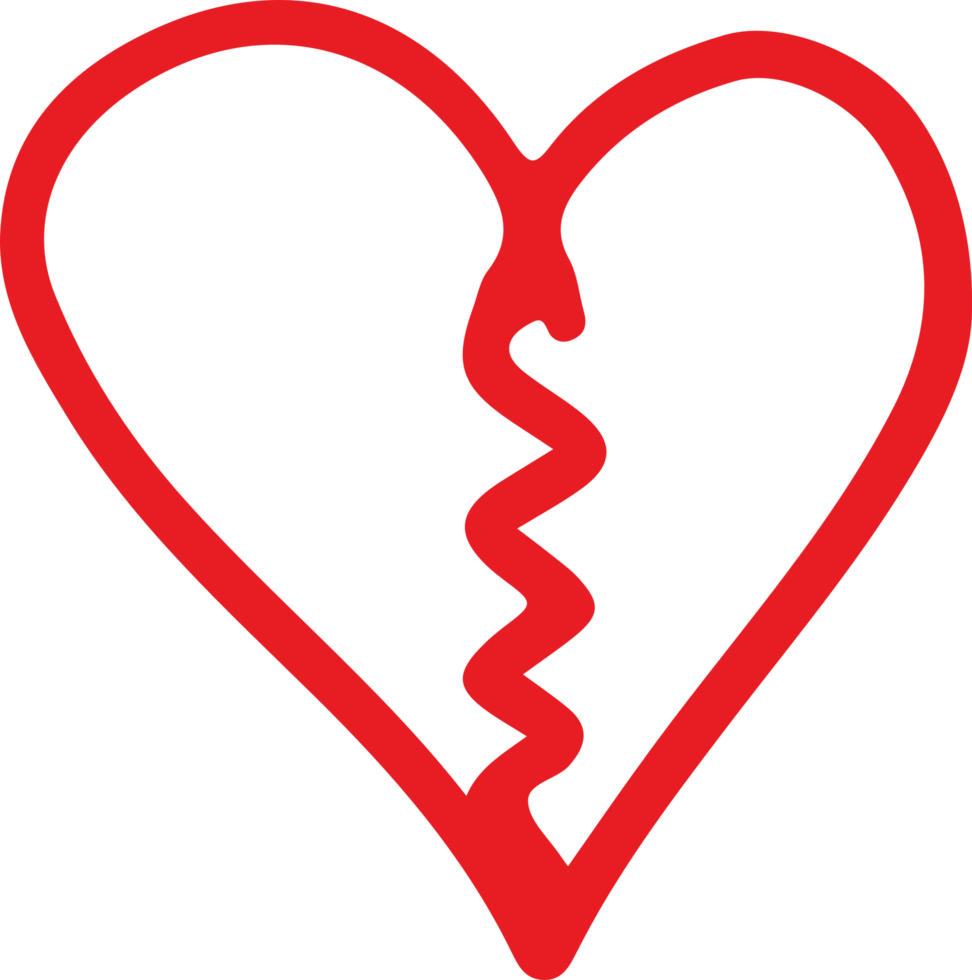 Heart hand draw icon sign design png