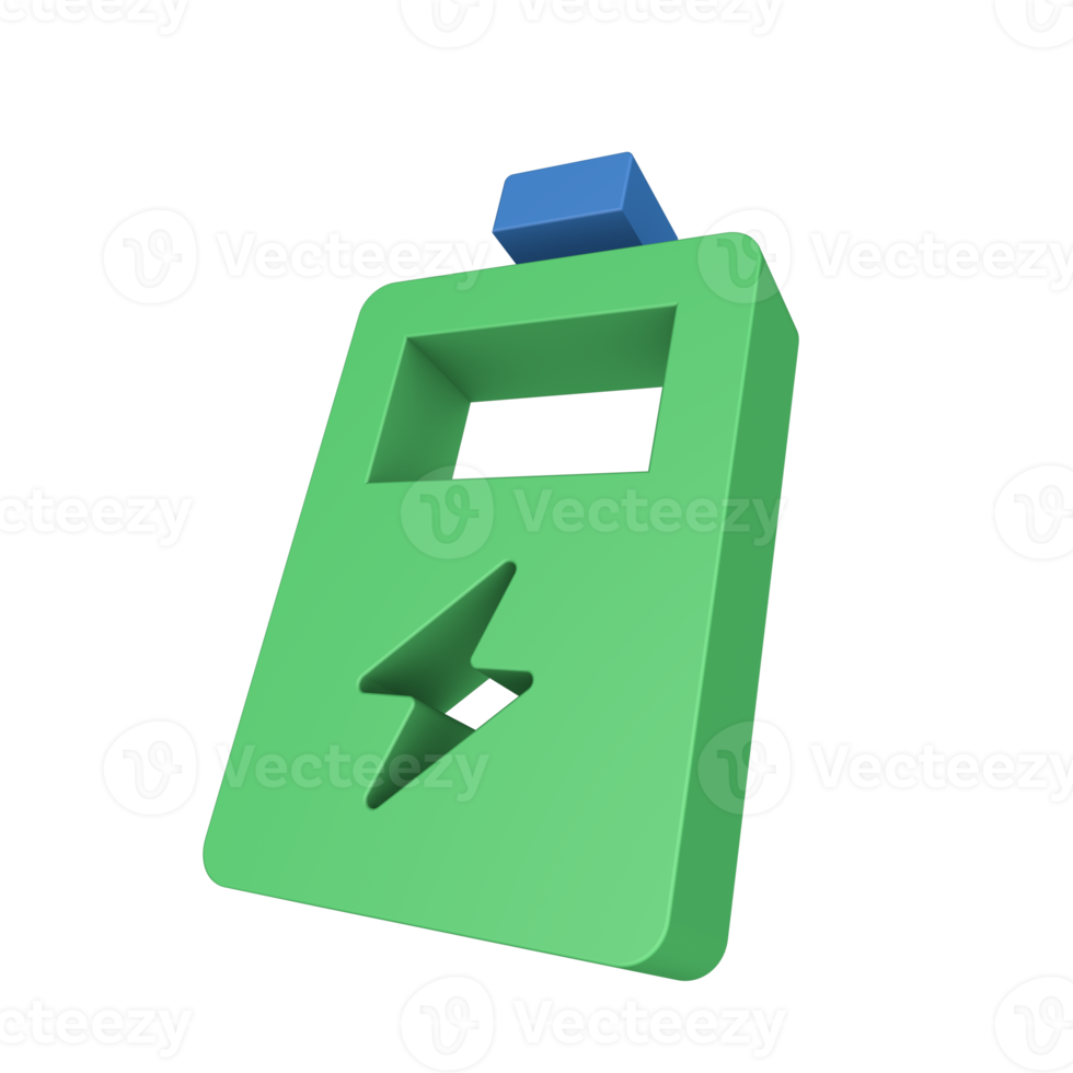 icono de ecología de energía 3d png