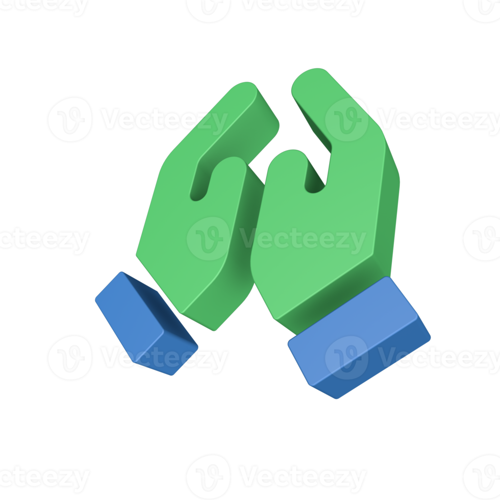 icono de gesto de mano 3d png